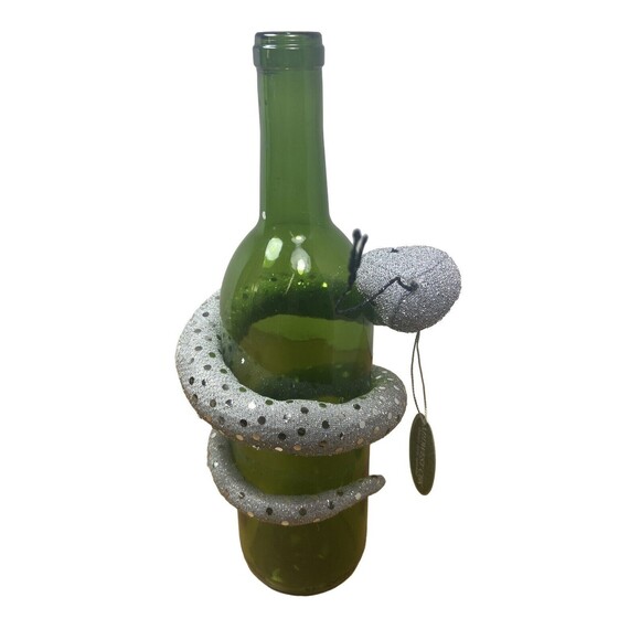 Midwest-CBK Other - Midwest-CBK Halloween Silver Snake Wine Collar  Gift Wine Bottle